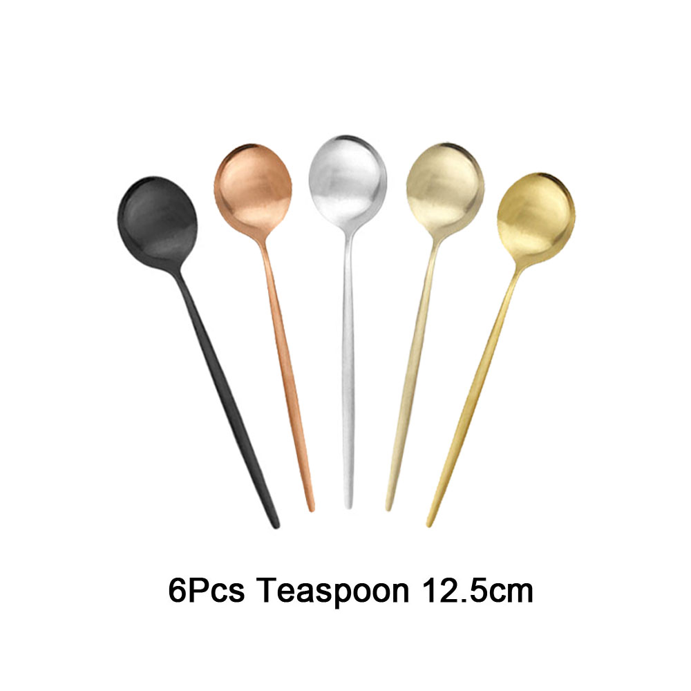 Gold Cutlery Flatware - 6 pçs chá café agitar mini