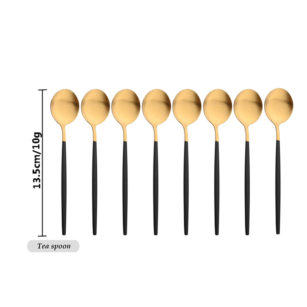 Gold Cutlery Flatware - Drmfiy conjunto de talheres de café