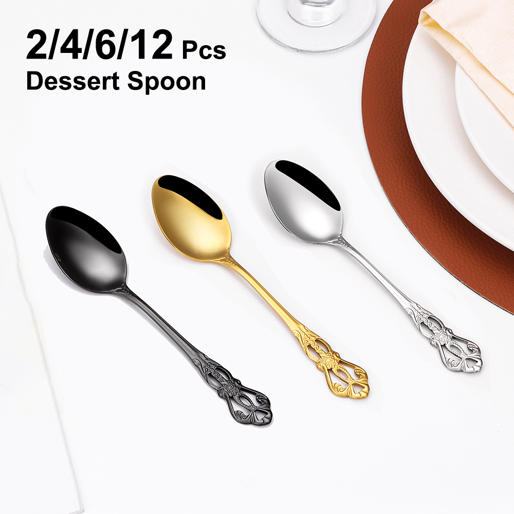 Gold Cutlery Flatware - Colheres De Sobremesa De Ouro, Talheres