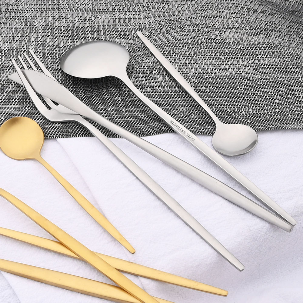 6 pçs chá café agitar mini col - Gold Cutlery Flatware avaliação e preço