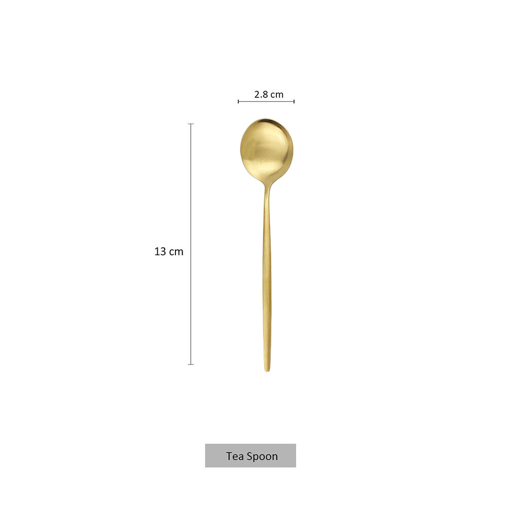 6 pçs chá café agitar mini col - Gold Cutlery Flatware avaliação e preço