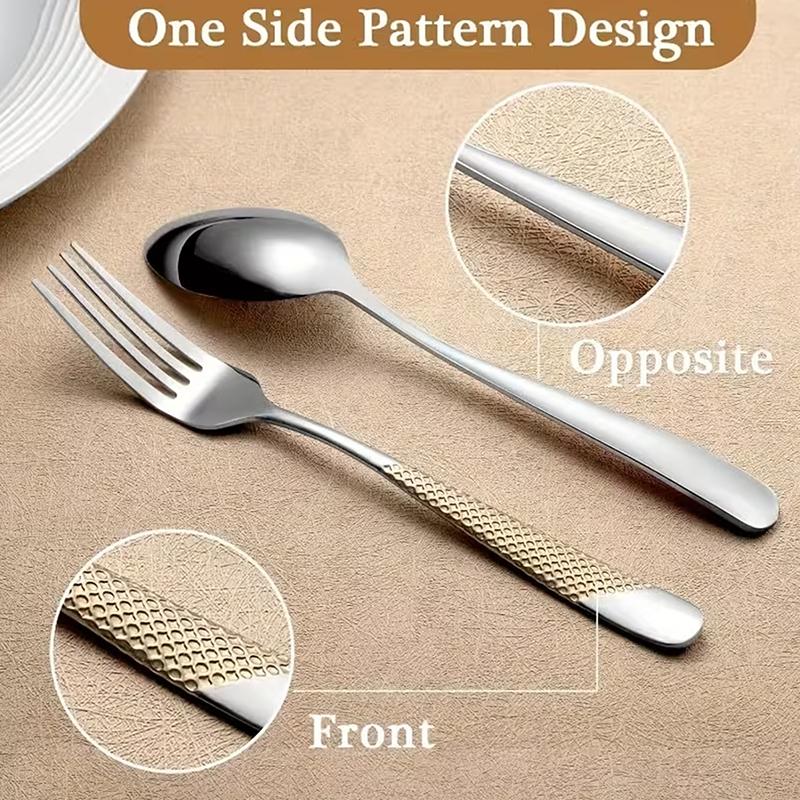 Novo Conjunto de Utensílios de - Gold Cutlery Flatware avaliação e preço
