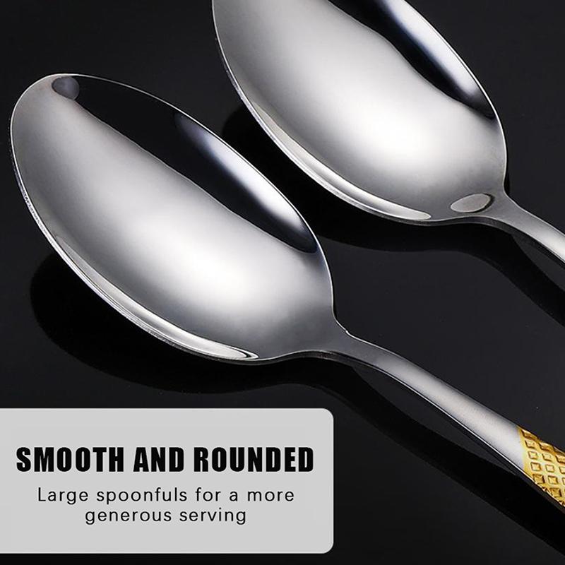 Novo Conjunto de Utensílios de - Gold Cutlery Flatware avaliação e preço