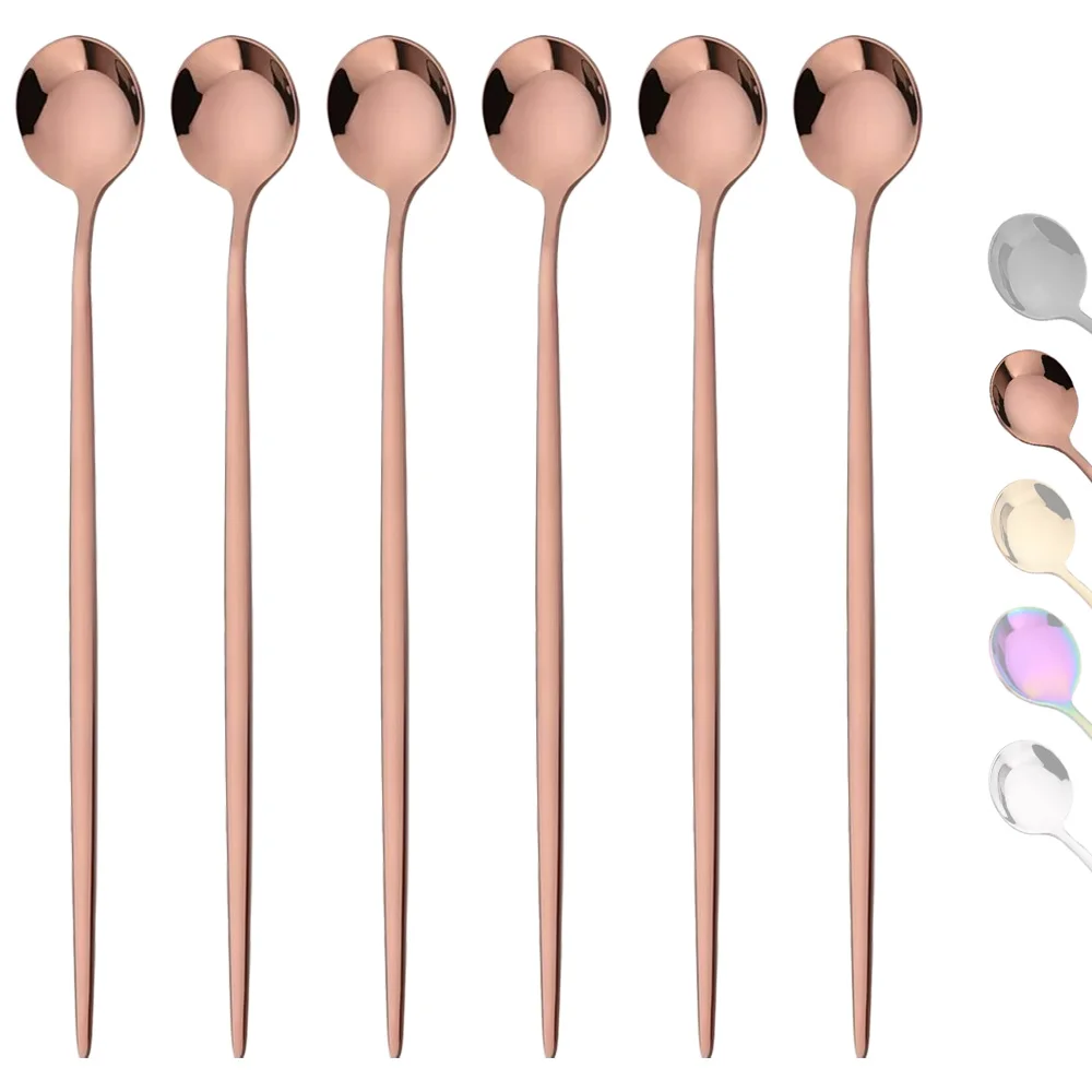 Colher de gelo com cabo longo, - Gold Cutlery Flatware avaliação e preço